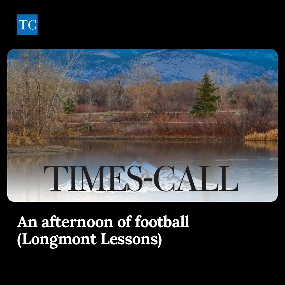 TimesCall's tweet photo. An afternoon of football (Longmont Lessons) https://t.co/GySvubqFH7 https://t.co/YBDnFEDdqn