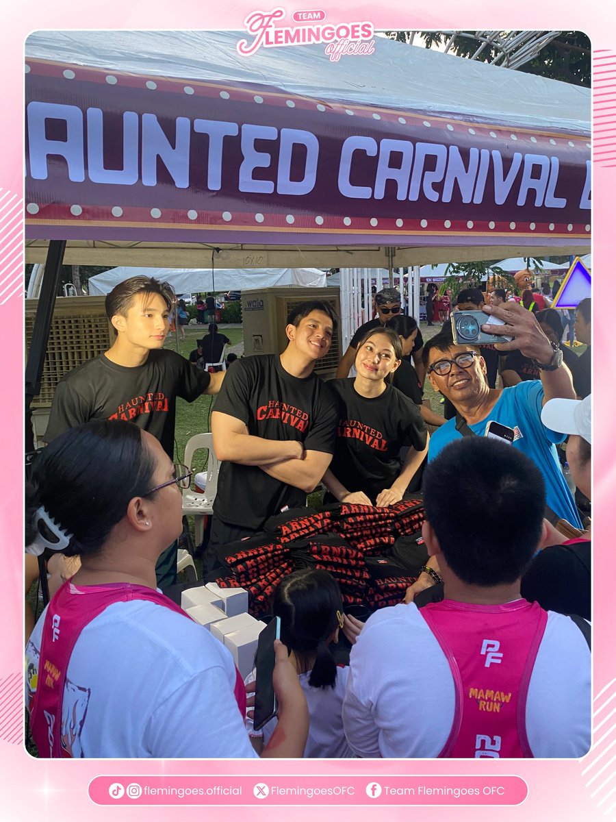FlemingoesOFC's tweet photo. The cast of #HauntedCarnival at #MamawRun2026 🎪

Catch Haunted Carnival, an official MMFF entry, showing in cinemas this December 25, 2026. 

#CharlieFleming | Charlie Fleming https://t.co/rxueGIrwbP