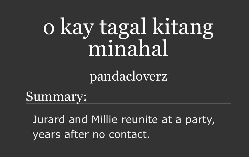 nien8n's tweet photo. o kay tagal kitang minahal
#jumijebs 🦖🪄 short fic :3c

- one-shot
- filipino 
- https://t.co/GyJ5Vv6ZnY https://t.co/OJCT8A0Nq4