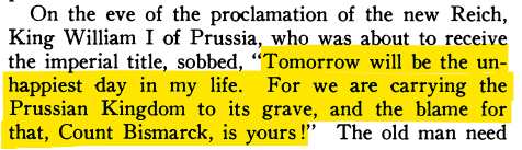 lefineder's tweet photo. Highly amusing that he was basically forced to become German Emperor due to Bismarck, and just wanted to be King of Prussia. https://t.co/JTe4mkugJr