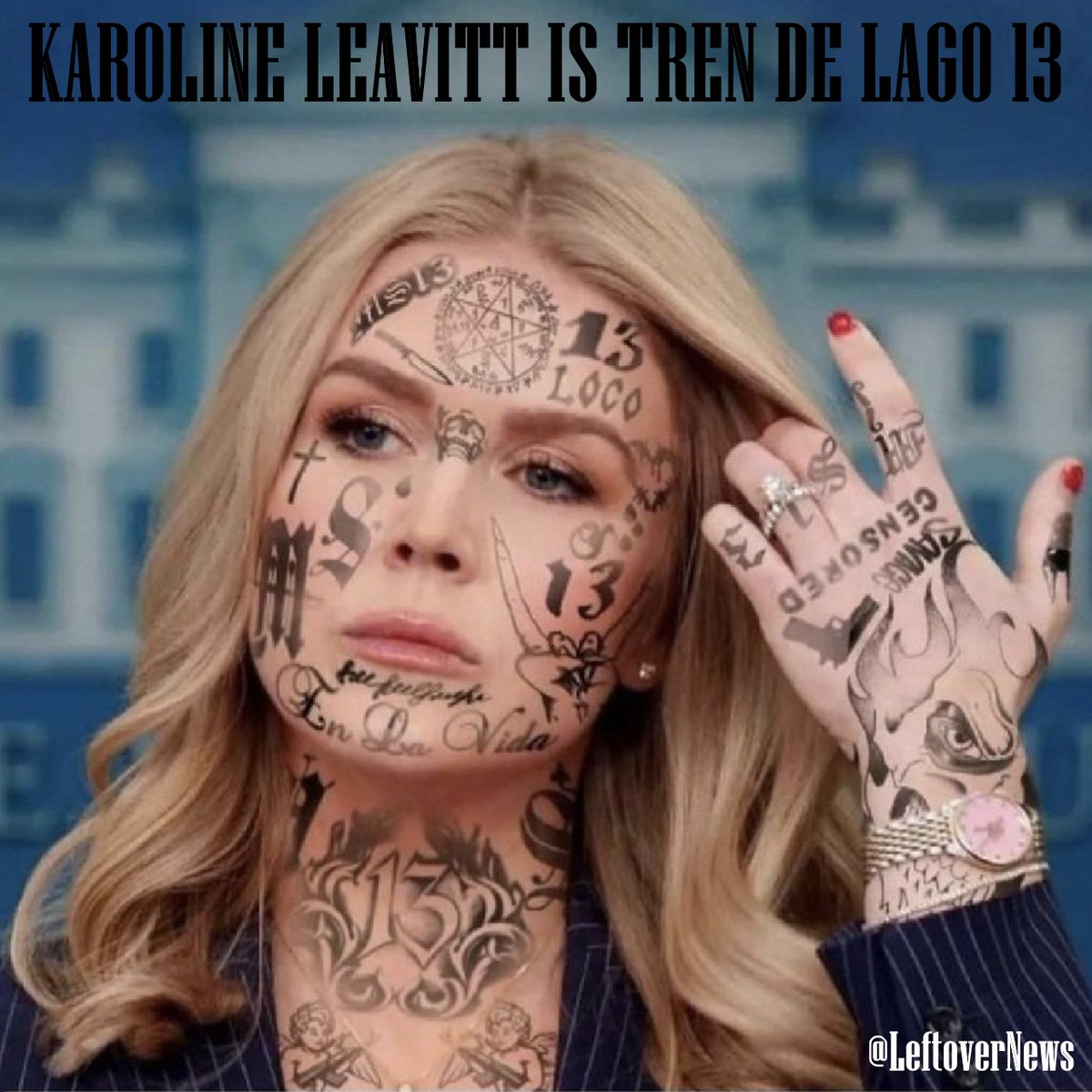 LeftoverNews's tweet photo. @realTuckFrumper Karoline Leavitt is #TrenDeLago13 https://t.co/sLrrTMMEOv