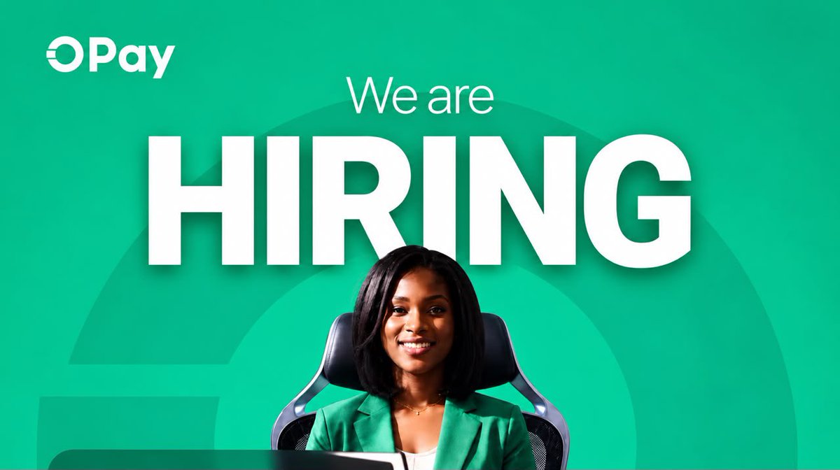 RecruitmentPq's tweet photo. OPay is Hiring – Customer Service Professional

Requirements:
- Bachelor's degree or HND in any relevant discipline
- 1 to 3 years experience in customer service, contact centre or call centre operations
- Fluency in at least one of Igbo, Hausa or Yoruba (mandatory)
- Knowledge of digital payments, mobile banking or fintech products
- Familiarity with CRM systems and ticket management tools
- Strong communication, problem-solving and conflict resolution skills

Apply: https://t.co/ChoO066I4i

Know someone in customer service or fintech who should see this? Share now.
