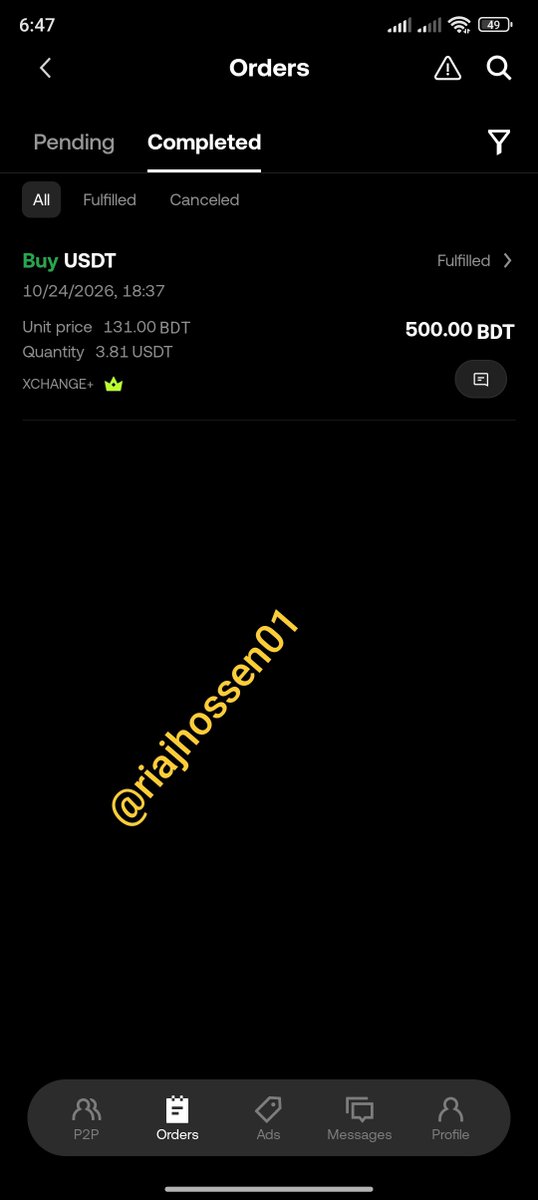 riajhossen01's tweet photo. @okxafrica I just bought USDT through OKX Money App P2P and the whole experience was really smooth and fast. The process was simple, and my order was completed without any hassle. Definitely a convenient way to buy USDT! π
@OKXAfrica #OKXP2P #OKXMONEYAPP https://t.co/WI0QxDJWqs