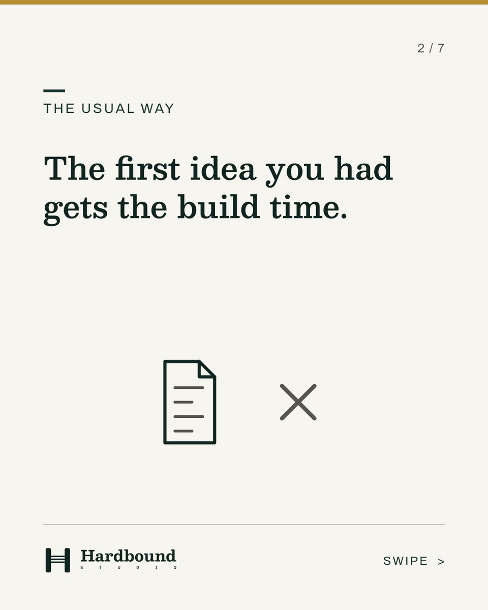 HardboundStudio's tweet photo. Prototype several ideas before you commit to one. https://t.co/JNakQEq8Li