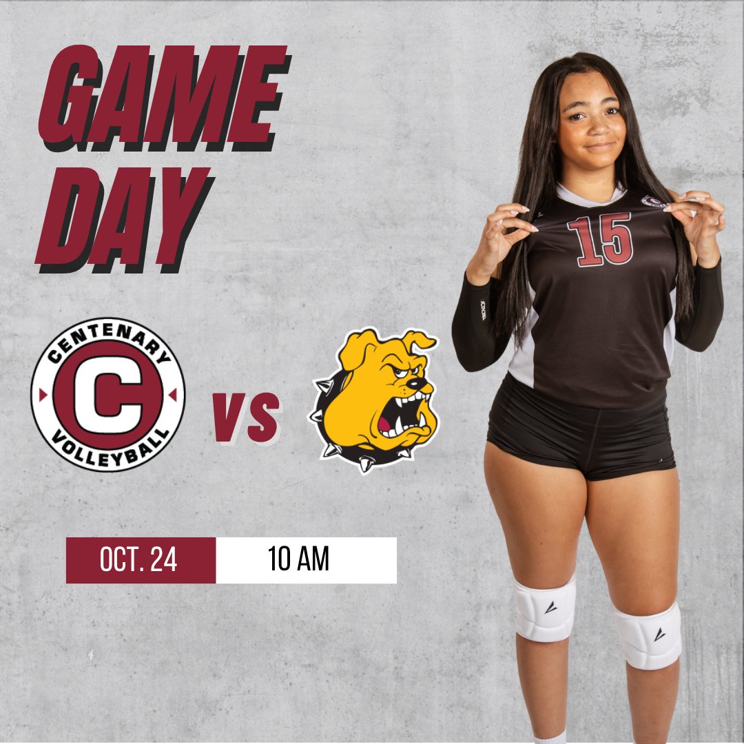 GoCentenary's tweet photo. 🏐 GAME DAY in Sherman, Texas! The Ladies face Texas Lutheran today at 10 AM.

Come out and support the team! 🔴 ⚪ 

📺 Live video: https://t.co/7jEPlp1oIC
📊 Live stats: https://t.co/Hnpq7upbZ8

#GoCentenary #CentenaryVolleyball #GoLadies #GameDay #SCACVolleyball #D3Volleyball https://t.co/HF9xKcbLBl