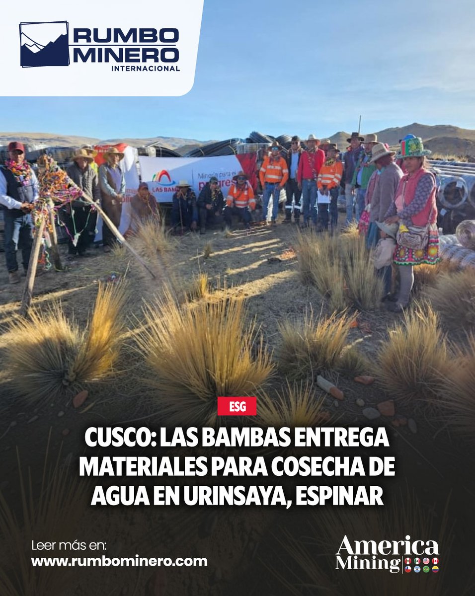rumbominero's tweet photo. 💧 Las Bambas entregó materiales a Urinsaya, Espinar, para construir cochas y almacenar agua para el estiaje.

👉 Más información: https://t.co/4X7daUodm0

#LasBambas #Urinsaya #CosechaDeAgua #GestiónHídrica #Espinar https://t.co/TrRTJ6JqMx