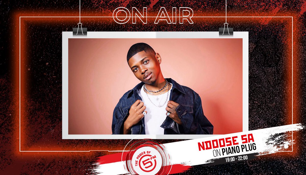 5FM's tweet photo. The keys are calling! 🎹🔥 South African DJ and producer @Ndoose_SA is taking over the decks with a fire opening mix at 19:00! 🔥🎶 Then, he joins @dj_tshepi_ to talk all things music, his sound and his journey. Lock in for #PianoPlug on #5FM! 🔊 https://t.co/CGmdkSPB35