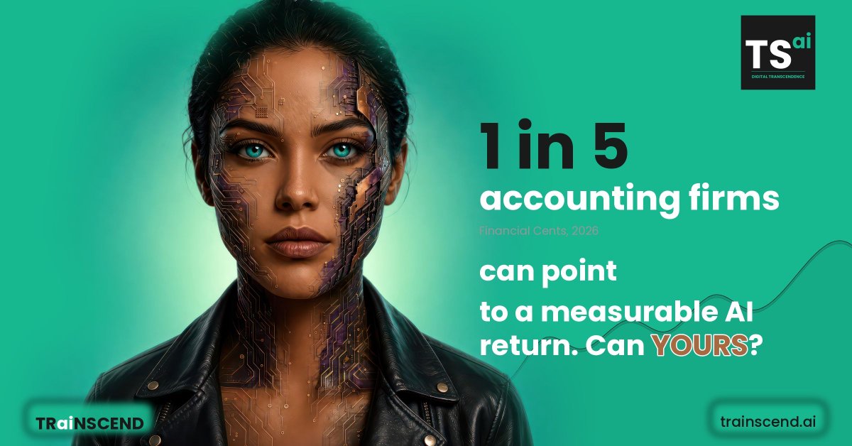 TRaiNSCEND's tweet photo. Most accounting firms are using AI. Far fewer can prove it pays.

Pick one task. Time it before and after. Now you have a number.

More: https://t.co/VuwIhD0NCn https://t.co/XIRjGgZOZU