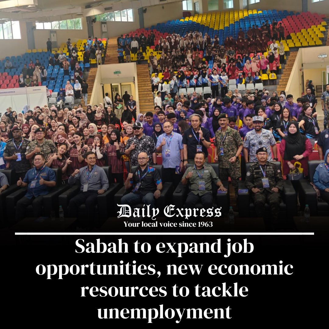 DailyExpress_MY's tweet photo. TAWAU: The State Government will intensify efforts to provide new economic resources and employment opportunities across Sabah, including the Eastern Sabah Security Zone (Esszone), to help residents generate income and tackle unemployment.

Full story:
https://t.co/xlPP3MxwJM https://t.co/dsYoIRTE0M