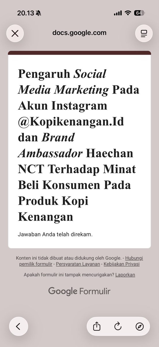 alyeeys's tweet photo. @Studiewithfely hii kakk aku udah isi kuesionernya yaa, boleh bantu isi kuesioner ku juga ga yaa? berikut link nya https://t.co/X3JMC3NcmC https://t.co/kzaLMhsgA0