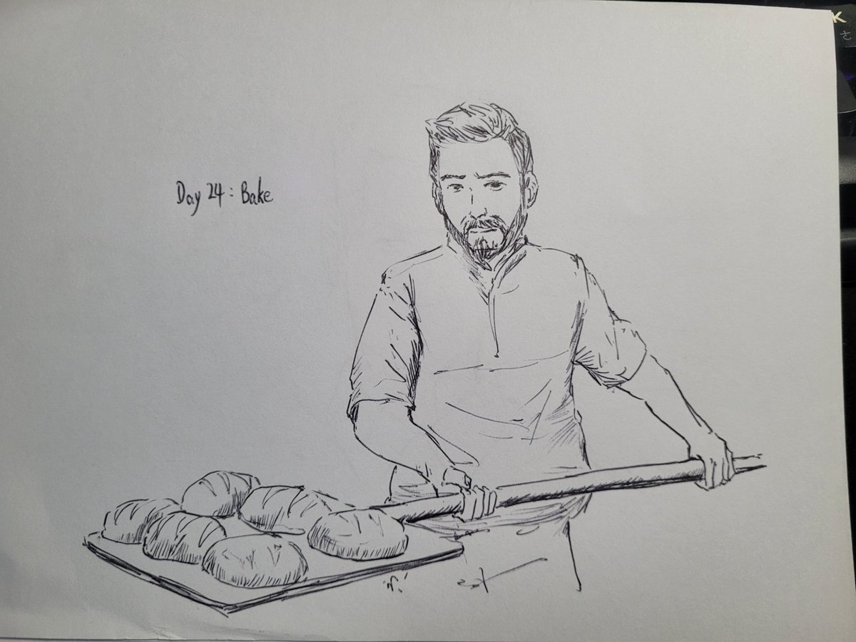 fujimoto6513's tweet photo. 吃個麵包吧。
#inktober2026 https://t.co/wutOUAH0R1