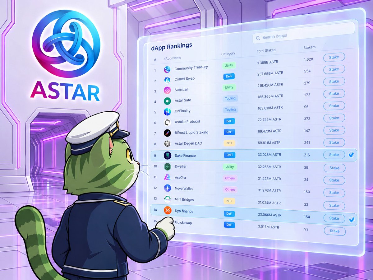 pixiechain221's tweet photo. ASTAR NETWORK

Part 12: The Choice

Pixie returned to the Stake section.

He looked through the list of projects. This time, he wasn't just looking for the reward rate. He wanted to understand what impact his choice would have.

With dApp Staking, he could stake his ASTR on a project to support it and, in return, earn staking rewards.

But the projects were also competing for a share of the rewards.

The system had room for up to 16 projects to qualify for rewards: six slots in Tier 2 and ten in Tier 3.

Of the dApp reward pool, 70% was allocated to Tier 2 and 30% to Tier 3. A project's rank within its tier also affected its share of the rewards.

Pixie noticed something even more important: his choice of project wouldn't change his own reward rate. All stakers had the same reward rate, determined by the network's overall participation. However, if a project failed to meet the required threshold, it wouldn't receive project-level rewards.

So his choice wasn't just about his own rewards. He was deciding which builders in the ecosystem to support.

After reviewing the projects, he made his choice and staked his ASTR.

Well, Pixie has made his choice. What about you? If you've participated in dApp Staking, which project did you choose, and why?

@AstarNetwork  @0xMR_IMAN  @Juminstock @0xMR_NIK
