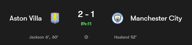 1111LopezAmir's tweet photo. Nada que decir del Aston Villa-Manchester City https://t.co/C8NhwaVluo