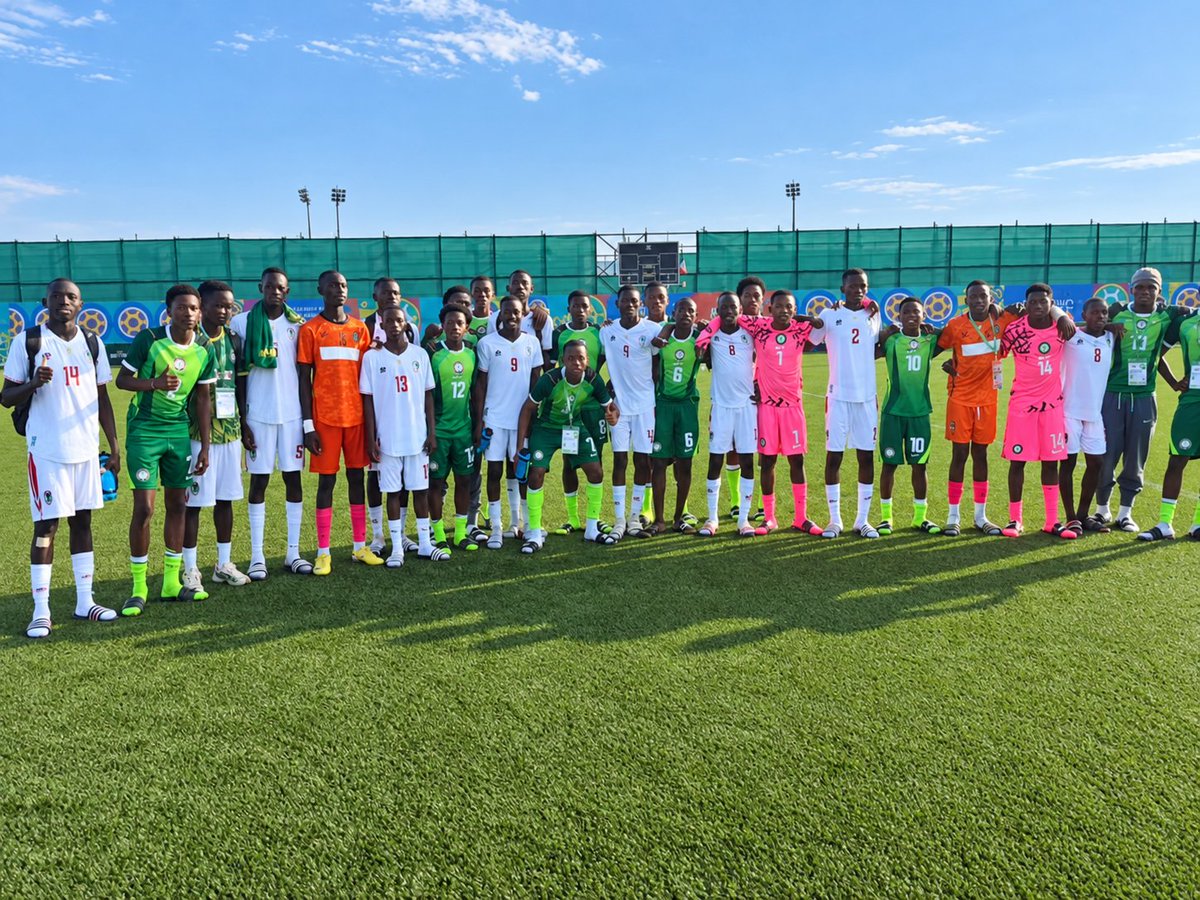 thenff's tweet photo. South Sudan forced 🇳🇬Nigeria to a 3️⃣-3️⃣ in both teams’ first match at the inaugural @FIFAWorldCup U15 and Festival in 🇦🇿Baku on Saturday. https://t.co/NwbHuCUJgk