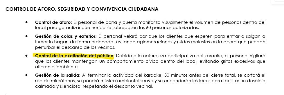 yustin's tweet photo. De casa de apuestas a karaoke. Mil veces mejor, claro.

Ha salido a información pública la solicitud de licencia para montar un bar musical con karaoke en Camino de la Esperanza 46.

187 m², aforo para 60 personas, mayores de 18, canciones por QR/app, pantallas y hasta camerino para actuaciones.

Sin pista de baile y sin cocina.

Y la  parte favorita del proyecto técnico: hay un apartado llamado literalmente «Control de la excitación del público» 😂

El técnico que redactó esto ha estado alguna vez en un karaoke y sabe perfectamente lo que ocurre a partir del segundo Raphael 😬