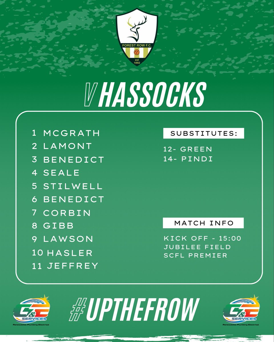 FrowFC's tweet photo. Your starting line up! 

It’s a wet one here at Jubilee Field, but spirits are high! 💪

Holidays and injuries have stretched the squad today, but we’re ready for the challenge ahead!

Up the Frow 💚 https://t.co/0PTfSVtm1z