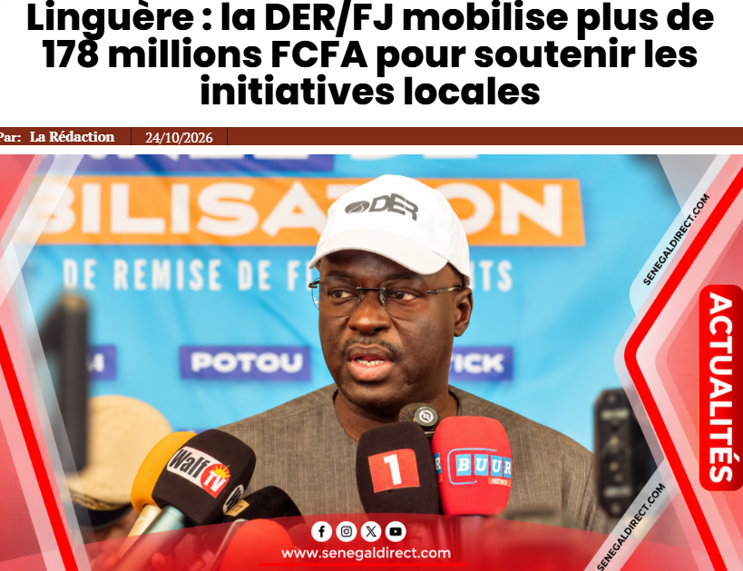 senegaldirect's tweet photo. Linguère : la DER/FJ mobilise plus de 178 millions FCFA pour soutenir les initiatives locales https://t.co/EiQBhaRbdS via @Senegal Direct #SenegalDirect #DERFJ #Linguère #Ferlo #Entrepreneuriat #NanoCrédit #BEYES #FemmesEtJeunes #DéveloppementLocal #ÉconomieSénégalaise https://t.co/yKij99P274