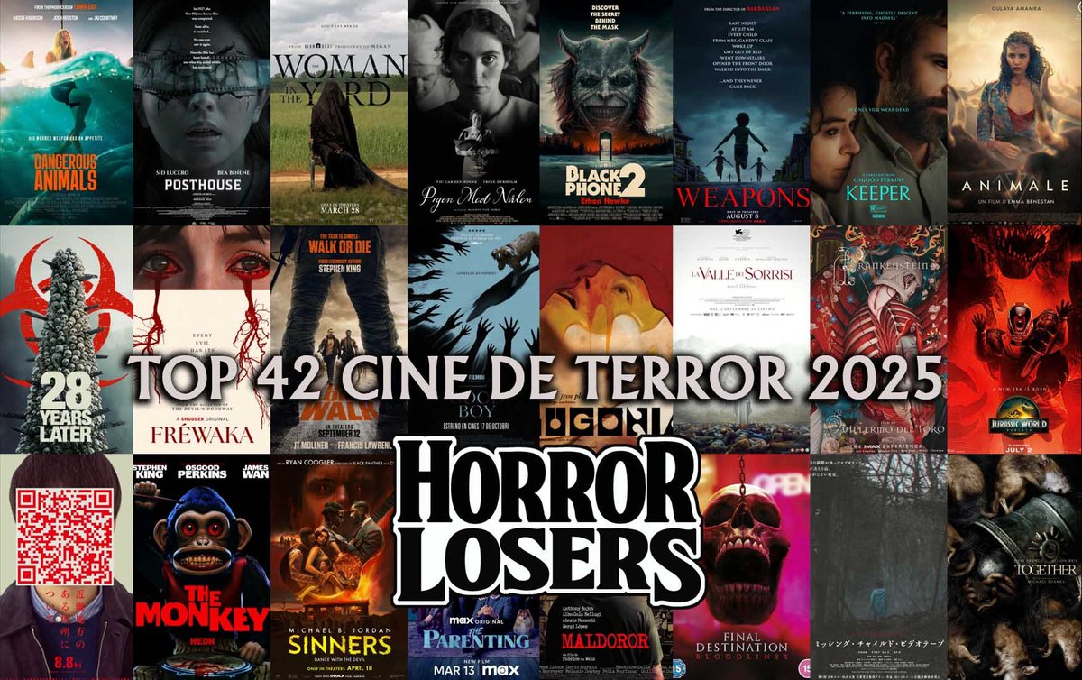horrorlosers's tweet photo. LAS 42 MEJORES PELÍCULAS DE TERROR DE 2025

Llega tarde, pero os la debíamos. Estrenamos la nueva web con un repaso gigante a los grandes títulos de género del año pasado, con sugerencias para un programa doble para #Hallowen. 

¿Cuál fue tu favorita?

👉 https://t.co/5hhLHweziy https://t.co/2uEnMW4bjr