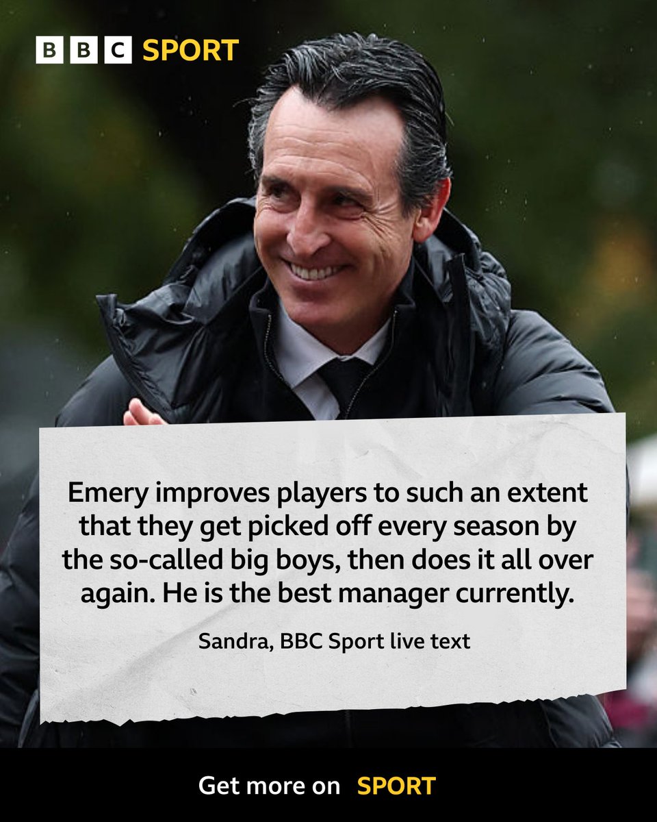 BBCMOTD's tweet photo. Another Emery masterclass 🤝

Where does he rank in current Premier League managers? 🤔 https://t.co/xwTEsS4BjI
