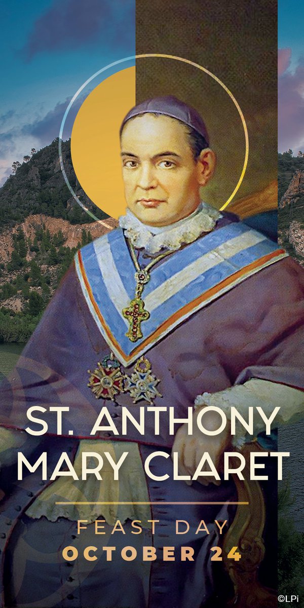 StPatCS's tweet photo. Today is the feast day of St. Anthony Mary Claret, Bishop - patron saint of textile merchants, weavers, savings, the Catholic press, the Claretians, the Dioceses of the Canary Islands, and various Claretian educational and vocational works. https://t.co/kHdqCzaMNc