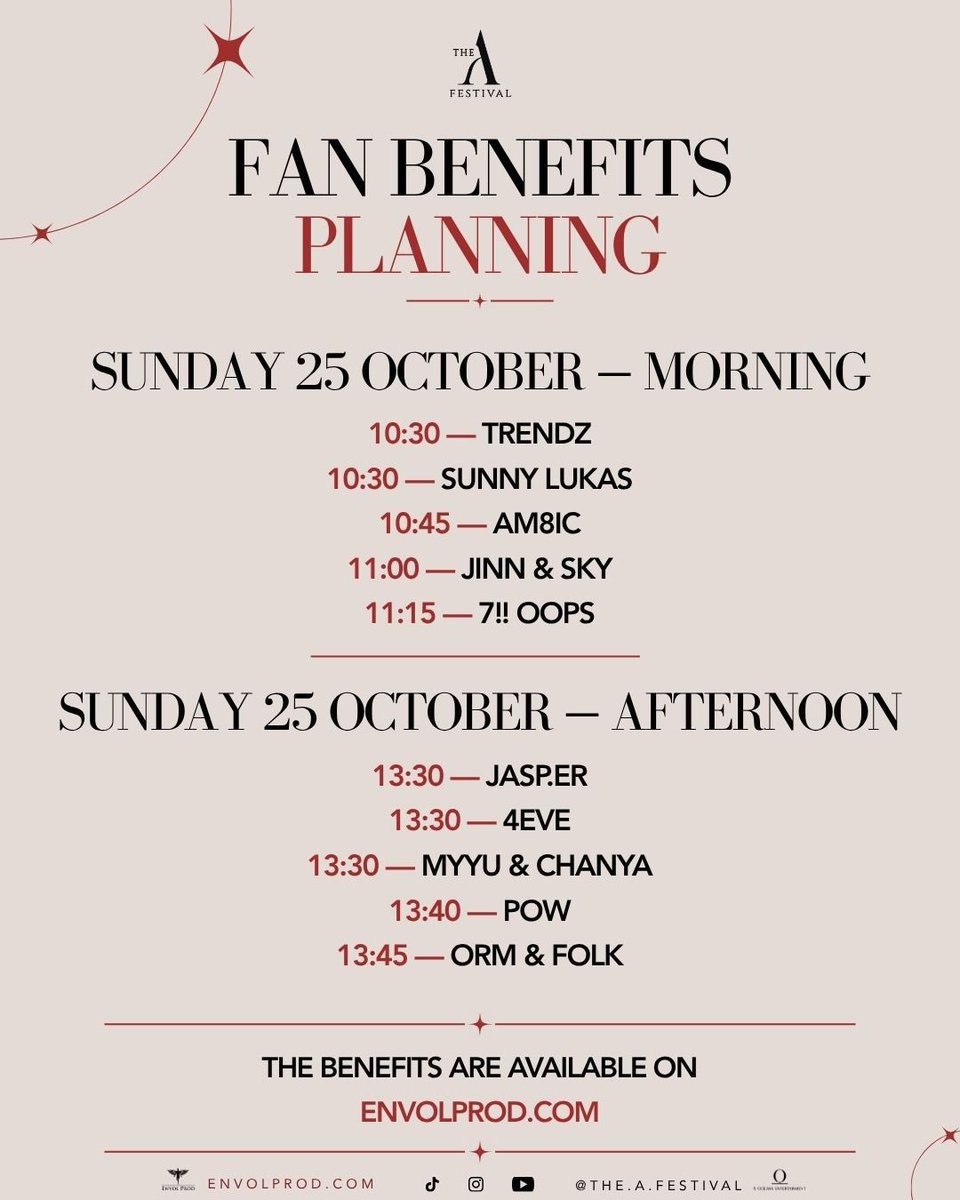 Joongdunk_trend's tweet photo. #JDSchedule ✨ #JoongArchen   
🌟The A Festival 2026 - #JASPER

🔴 Sunday, 25 October 2026
📍 Paris Event Center, Paris, France 
✨️ Benefits
🕜 🇫🇷13.30 น. | 01.30 PM. (UTC+1)
🕢 🇹🇭19.30 น. | 07.30 PM. (UTC+7)

🎤 Showtime
🕤🇫🇷21.45 น. | 9.45 PM. (UTC+1) 
      🔴Sunday, 25 Oct 2026
🕞🇹🇭03.45 น. | 03.45 AM. (UTC+7) 
      🌕Monday, 26 Oct 2026

📈 Let's Trend
🔑 JASPER BONJOUR PARIS
#️⃣ TheAFestivalxJASPER

⏰🇫🇷 21.30 น. | 9.30 PM. (UTC+1)    
     🔴Sunday, 25 Oct 2026
⏰️🇹🇭 03.30 น. | 03.30 AM. (UTC+7) 
     🌕Monday, 26 Oct 2026

⚠️ Kindly refrain from using the keyword and hashtag before the designated time.