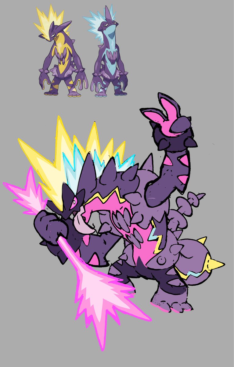 BastionPhoenix's tweet photo. Concept art of a regional tentacool form and mega evolution for Toxtricity  commission from discord user tappor .
#POKEMON #Pokémonart #pokeart #fakemon #PokemonZA https://t.co/LKmOBfrcEy
