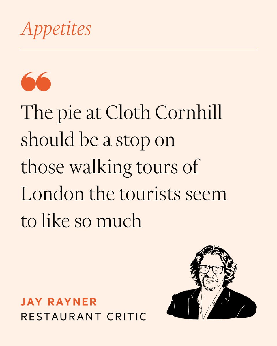 FT's tweet photo. At the reborn Simpson’s Tavern in the City, there’s beef-dripping chips, a magnificent venison pie and the sort of rich, old-school cooking that would delight a character in a Trollope novel: https://t.co/jLcK2q66yz https://t.co/A0Y1h3Rpdx