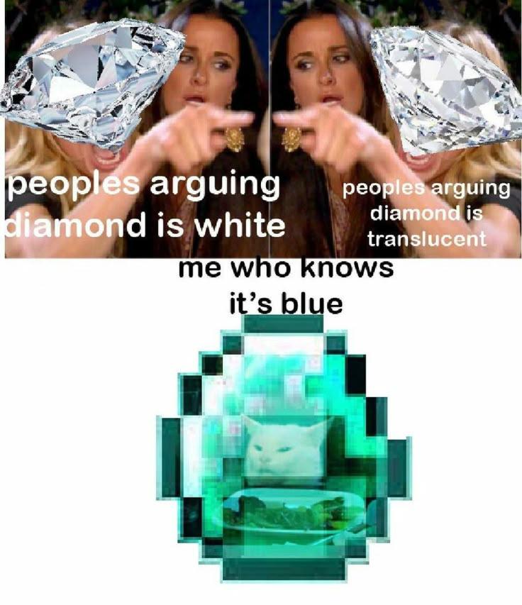 MinecraftMeme16's tweet photo. Diamonds https://t.co/xudzCQ2uHd