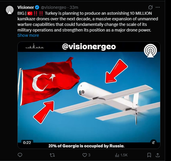 Geiasou69's tweet photo. 🙄
National currency is garbage
Inflation: 30% 
Interest rates: 36%
Interest rates (corporate): 52% 
Real Estate interest rates: 42% 
3rd most miserable world economy (Fortune) 
Children poverty rate: 40%
Worst Gini index in Europe
A 3rd world economy investing in drones rather than in welfare and social justice.