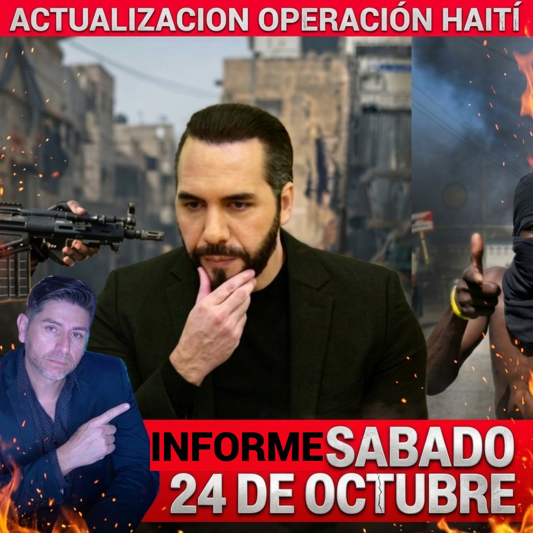 CesarMorenoOK1's tweet photo. 🚨 INFORME DE SITUACIÓN: OFENSIVA MILITAR SALVADOREÑA Y CIERRE FRONTERIZO TOTAL 🚨

La llanura de Croix-des-Bouquets se encuentra bajo fuego pesado. El despliegue de tropas de élite de El Salvador para rescatar a sus técnicos secuestrados ha desatado combates feroces, forzando una declaración de "prioridad absoluta" por parte del Gobierno haitiano y un blindaje internacional inmediato.

Puntos clave:

Incursión de fuerzas especiales: Un contingente de 100 soldados de élite salvadoreños ejecuta un barrido masivo con blindados de la PNH y la GSF en los bastiones de Santo, Marassa, Shada y Croix-des-Bouquets. NADIE sale sin ser revisado. Inteligencia militar confirma que se mantiene con fuerza la hipótesis de que los cuatro soldados salvadoreños siguen vivos.

Video criminal confirmado: Se verificó la autenticidad de un video verídico y actual grabado por las pandillas en la llanura, donde exponen un arsenal de municiones pesadas como desafío directo y preparación ante el avance del ejército de rescate.

Crisis y asedio hospitalario: Los enfrentamientos provocaron el colapso de los hospitales por el ingreso masivo de pandilleros heridos. Ante esto, comandos armados intentaron secuestrar médicos en Santo 22 y Sainte Camille para obligarlos a atender a sus bajas, lo que obligó a las fuerzas del orden a mantener los centros de salud fuertemente custodiados por militares.

Cierre de fronteras en República Dominicana: Para evitar una fuga masiva de criminales armados e invasión hacia su territorio debido a la ferocidad de la ofensiva, el presidente dominicano Luis Abinader ordenó el cierre total y absoluto de las fronteras, desplegando al ejército en alerta máxima y se están registrando enfrentamientos armados también en la frontera.

Los blindados avanzan sobre los búnkeres criminales y el operativo de rescate no da marcha atrás.