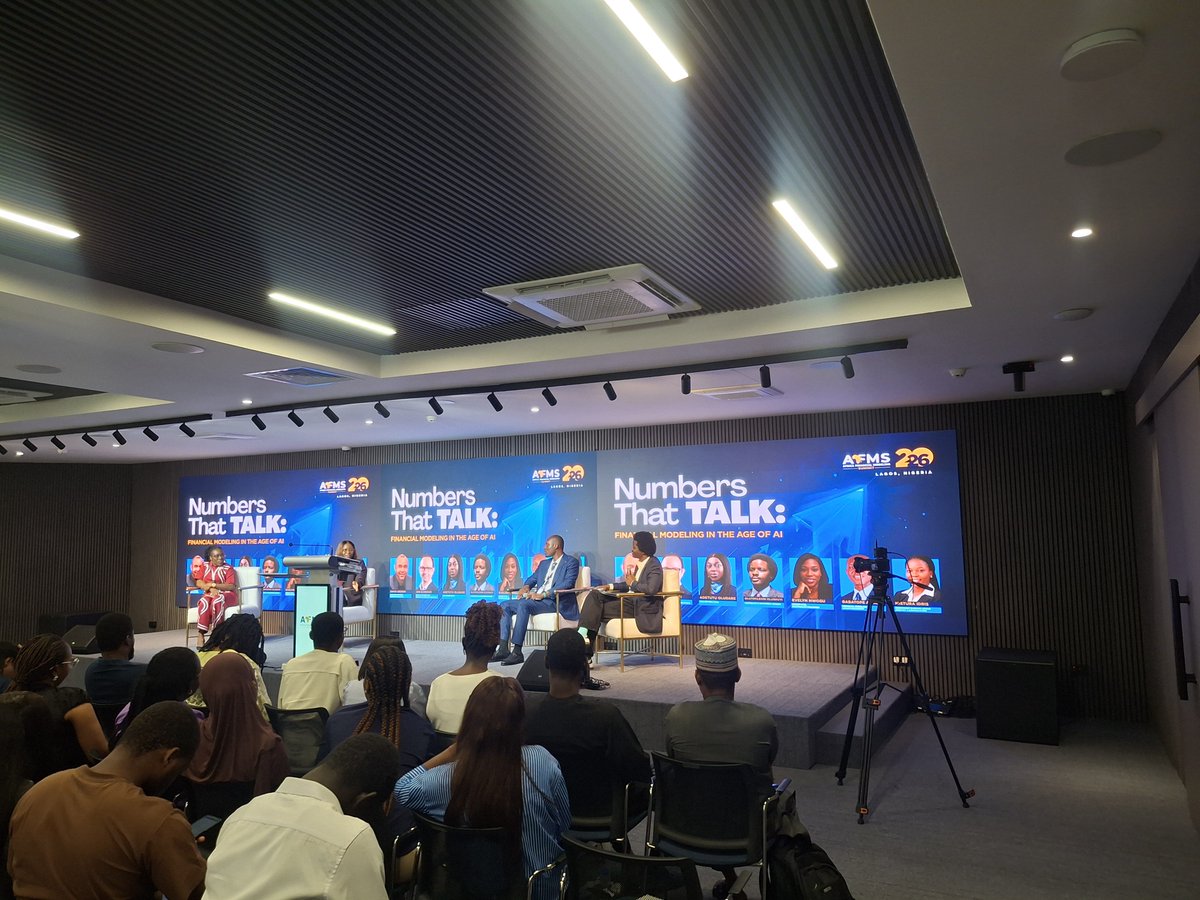 sminakiri's tweet photo. Final Panel Session at #AFMS2026 #NumbersthatTalk
@i_kehind Evelyn Nwogu, @AgbeyoSamuel and Oluwatimehin Olushuyi. https://t.co/Pi1taK78OD