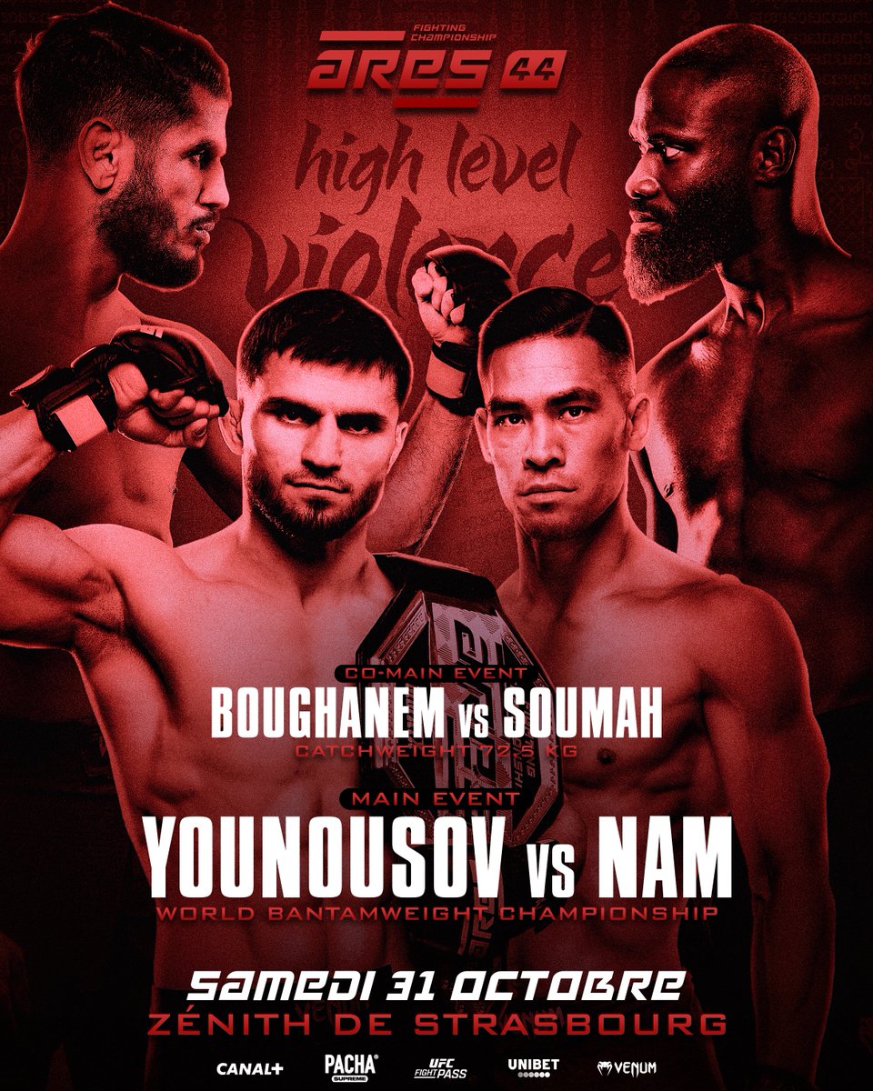 ares_fighting's tweet photo. Strasbourg, plus qu'une semaine ! ⏳️

Samedi prochain, le Zénith de Strasbourg sera le théâtre de la 44ème édition d’ARES Fighting. 🔥

Une soirée rythmée par des chocs, des combattants d'un niveau international et des locaux prêts à défendre leurs couleurs ! 🤯

On vous attend nombreux pour faire du bruit lors du plus gros spectacle du MMA français. 🇫🇷🤩

#ARESFC