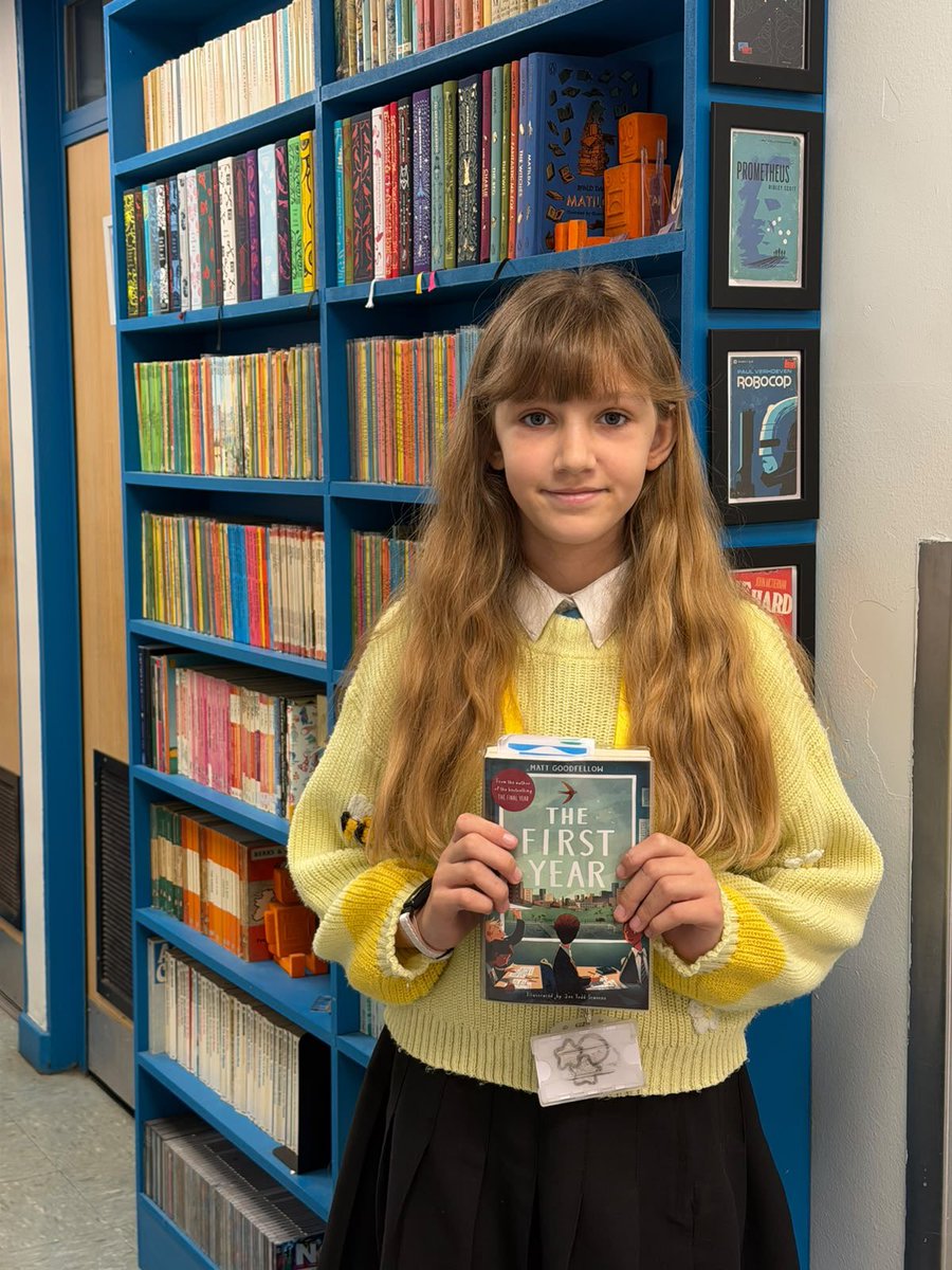 LongFieldMelton's tweet photo. Alyssa in Year 7 is reading The First Year by Matt Goodfellow. She says, ‘I read the The Last Year in primary school, and really enjoyed it. I like the style of how it’s written and I’m enjoying it so far’. @EarlyTrain @satrust_ @meltontimes https://t.co/adJZRkSfaw