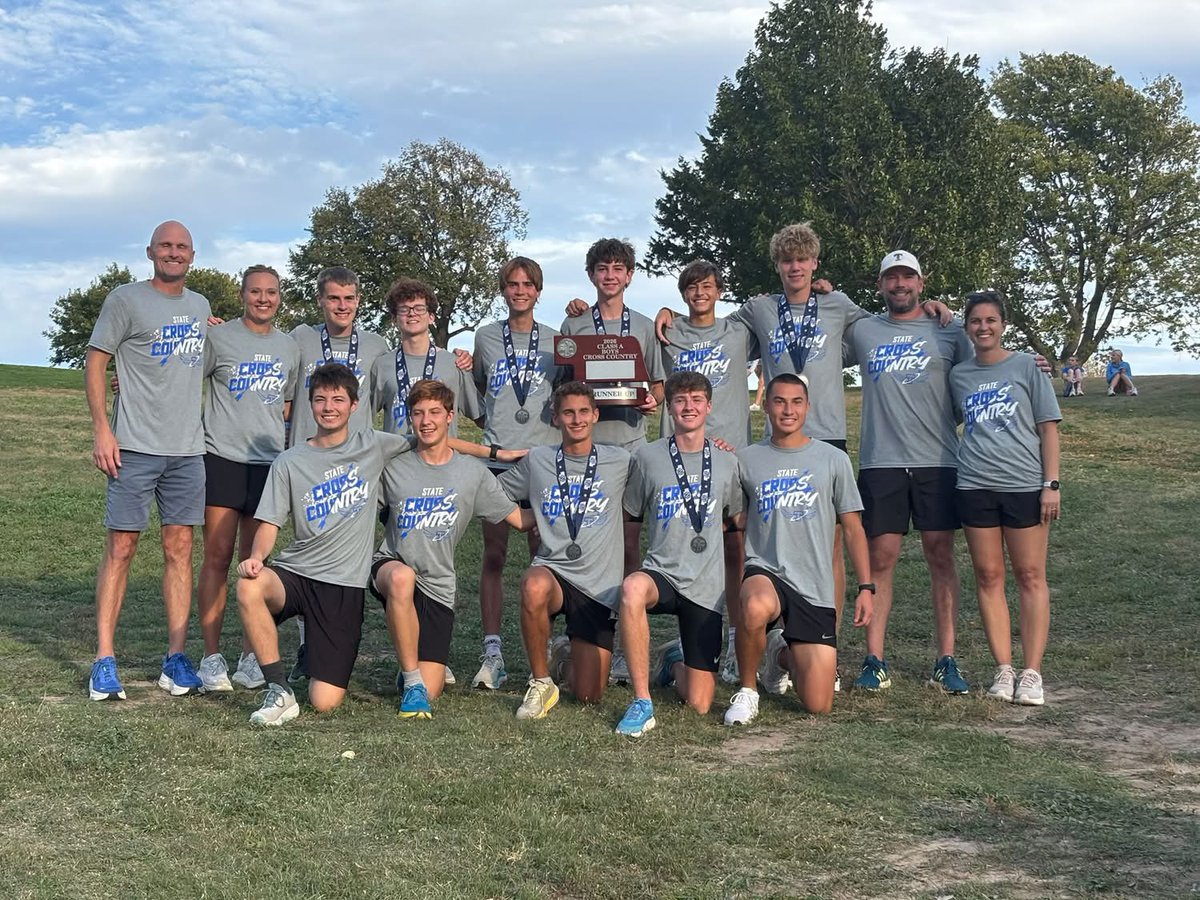PLSHSTitans's tweet photo. Boys Cross Country Team are Class A state runner-ups! Congratulations to all the athletes and coaches for a great season! https://t.co/NOKRO2DbkF