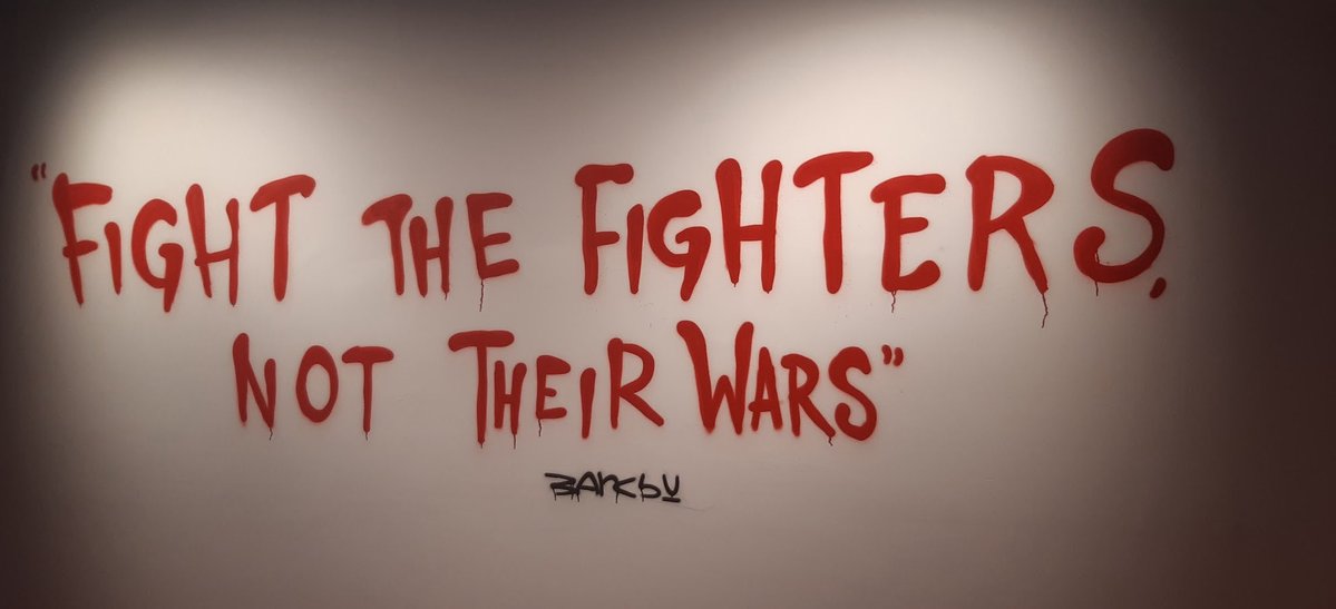 PCramer15's tweet photo. @agtmael_mieke @rusembassynl Zoals Banksy al zei https://t.co/9A2mnjScSJ