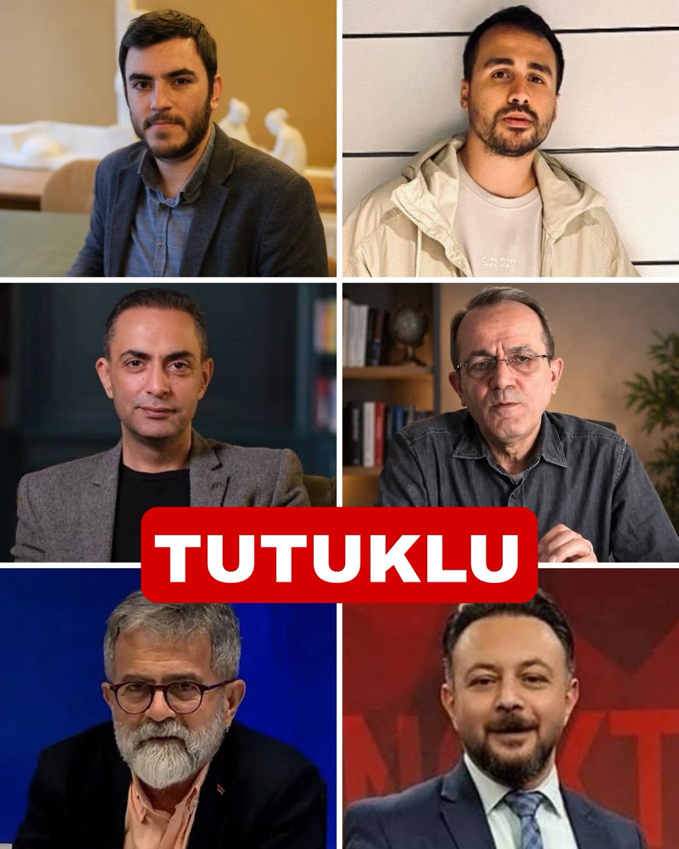 Cinli_31's tweet photo. F*n soygunundan beri tutuklanan gazeteciler:

🔴 İsmail Arı
🔴 Murat Ağırel
🔴 Ali Tarakçı
🔴 Mustafa Balcı
🔴 Şaban Sevinç
🔴 Fatih Ergin

Tutuklanmayan f*ncu:

🟢 Fatma Betül Sayan Kaya

#FonzedeninSabrıKalmadı 
#GazetecilikSuçDeğildir https://t.co/5L7VAKkWT9