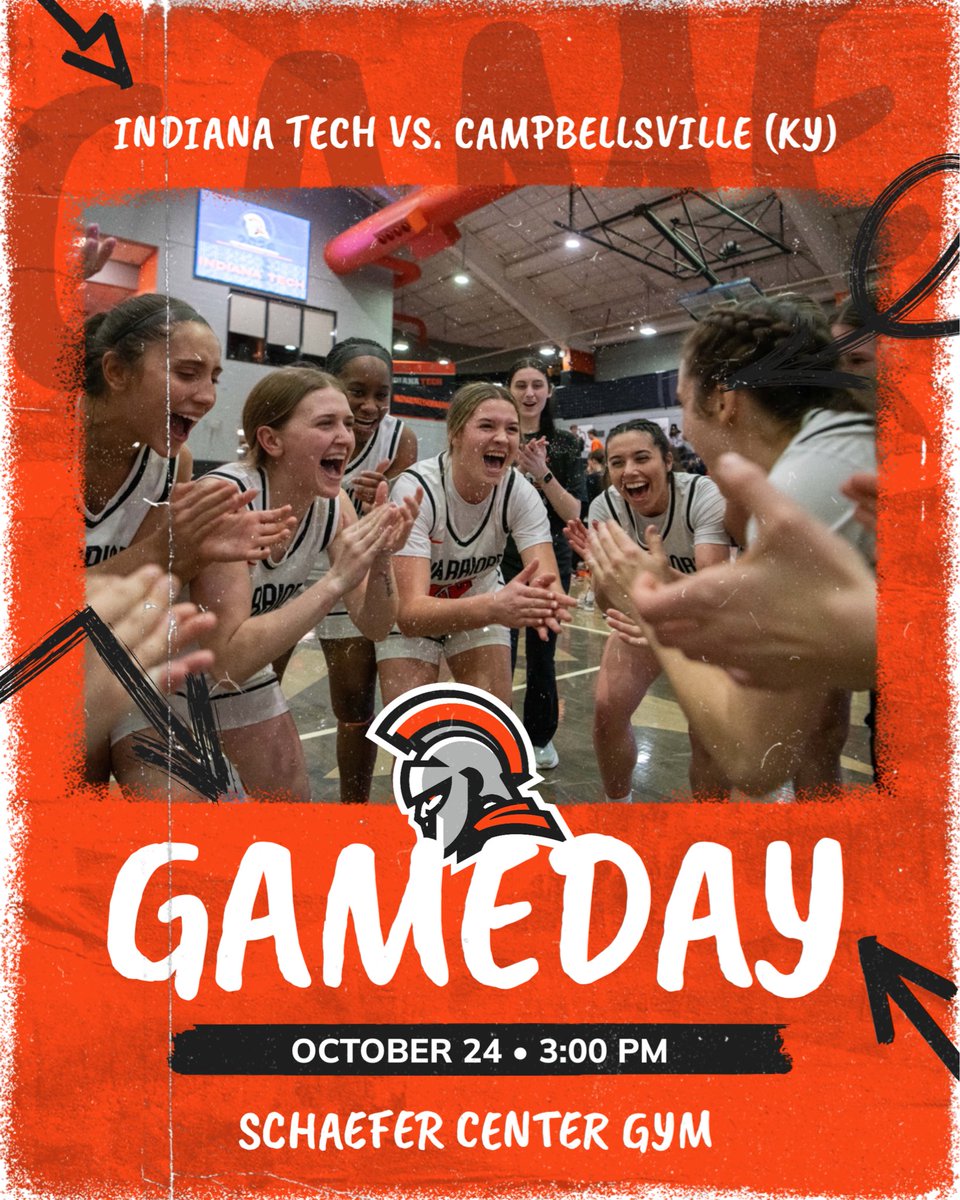 INTechWBB's tweet photo. 🚨 IT’S GAME DAY! 🚨

The Warriors are back in action! 🏀🔥

🆚 Campbellsville University
📍 Schaefer Center
⏰ 3:00 PM

Let’s pack Schaefer and bring the energy! https://t.co/EHLbAaOTGs