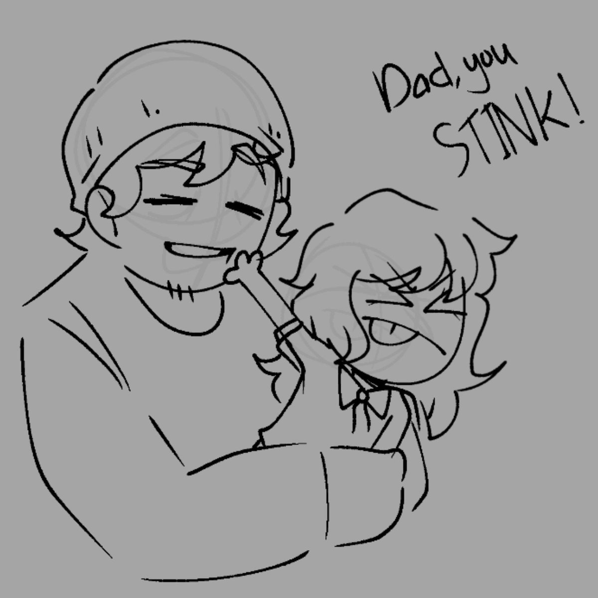puthncatfish's tweet photo. Big Roy &amp; lil Carmen
What a happy family i hope nothing happens ☺️

Yes Roy is a surgeon here
#CraniumStar #spookymonth #AU https://t.co/KsTKO6Lw85