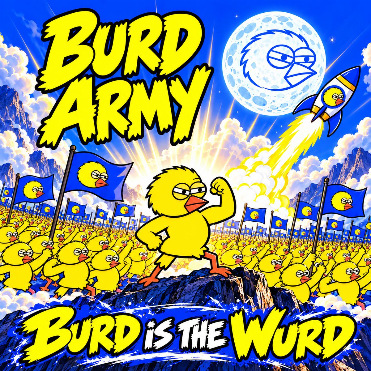 burdonbase's tweet photo. Day 15 post for #BurdArmy recruitment🐥⚔️🟦

We are going to build the biggest Burdposting army🔥

Join our BurdArmy ranks
https://t.co/2vKKadSPw0

We’re going to soar from 10k to a milly and beyond, together

Burd is the Wurd 
@base 💥

#based #memecoins https://t.co/zulX7XGp0K
