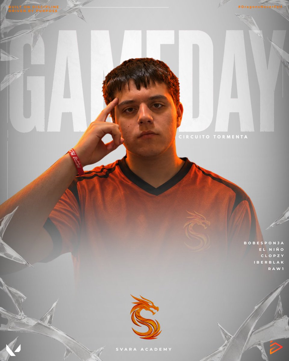 SvaraOrg's tweet photo. GAMEDAY VALORANT / SVARA ACADEMY

The HALLOWEEN CUP🎃 is coming, the eighth stop of CT

🏆@TormentaVALes Halloween Cup Q1
⏰17:00 CEST
👥@_bobesponja33_ @NeonEnjoyer9 @clopzy_06 @iberblak_ @Raw1_val
🗣️@Neskym8_ @Yeraygr192
📺 https://t.co/mIh6jHW47B

#DragonsNeverFall https://t.co/HeubZixWkM