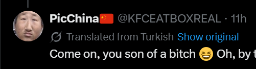cctvisnoob's tweet photo. @KFCEATBOXREAL really idiot as a Turkish https://t.co/okkUWn9l6u