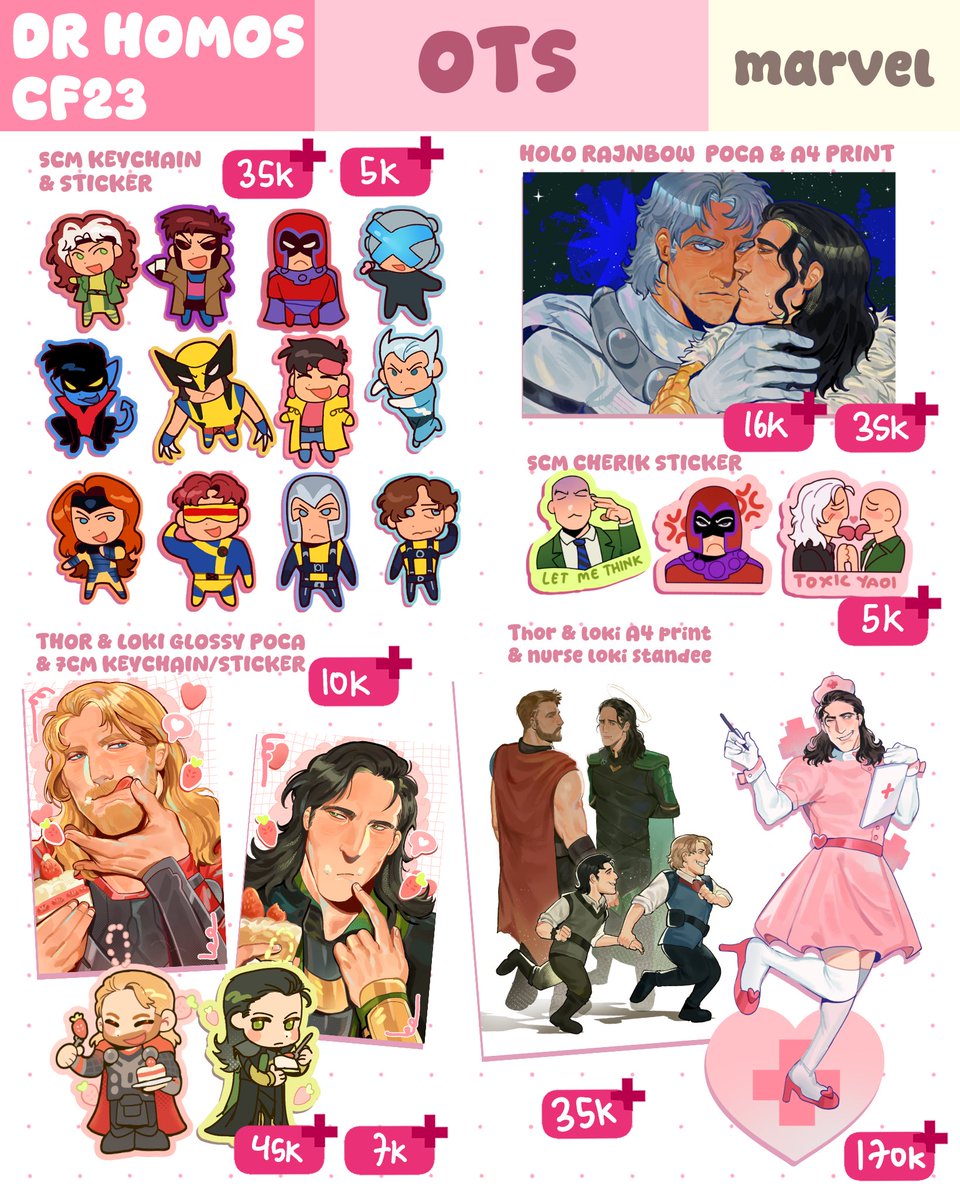 botttoml_ess's tweet photo. [🫀&amp;🔄 appreciated] 
DOKTOR’S #CF23 OTS CATALOGUE IS HERE !! 

🗓️: SAT DAY 1 ONLY 
💘: S-28 [C.U.A.N]

🛒: AKOTSK, DELTARUNE, IWTV, MARVEL (thor &amp; loki, XMEN), Lee Pace stuff, RYGOS (JEFF TY &amp; PHM), HANNIBAL, RE &amp; OTHERS! 

#comifuro23catalogue #comifuro23 https://t.co/HydvP3gxCT