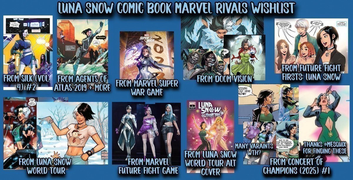 LunaSnow4Fort's tweet photo. Day 206 of asking for a comic book skin for #LunaSnow in #MarvelRivals @MarvelRivals @MarvelGames @zingodude

No... DAYS UNTIL SEASON 11: 20 days https://t.co/zTEm9Og09T