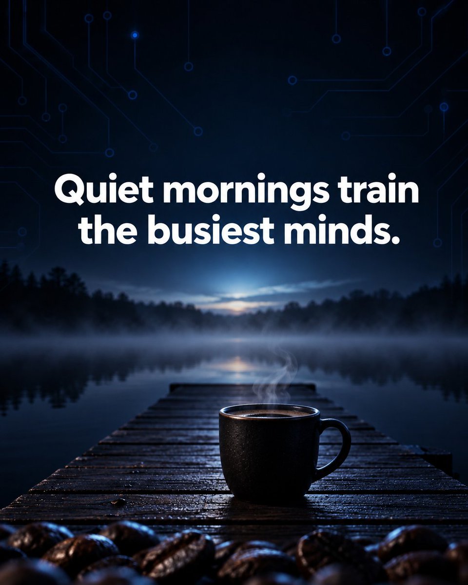 NewcombAI1's tweet photo. A slow morning with coffee is where the best AI ideas start. Clear head, one small question at a time. https://t.co/kiryugLgXy
