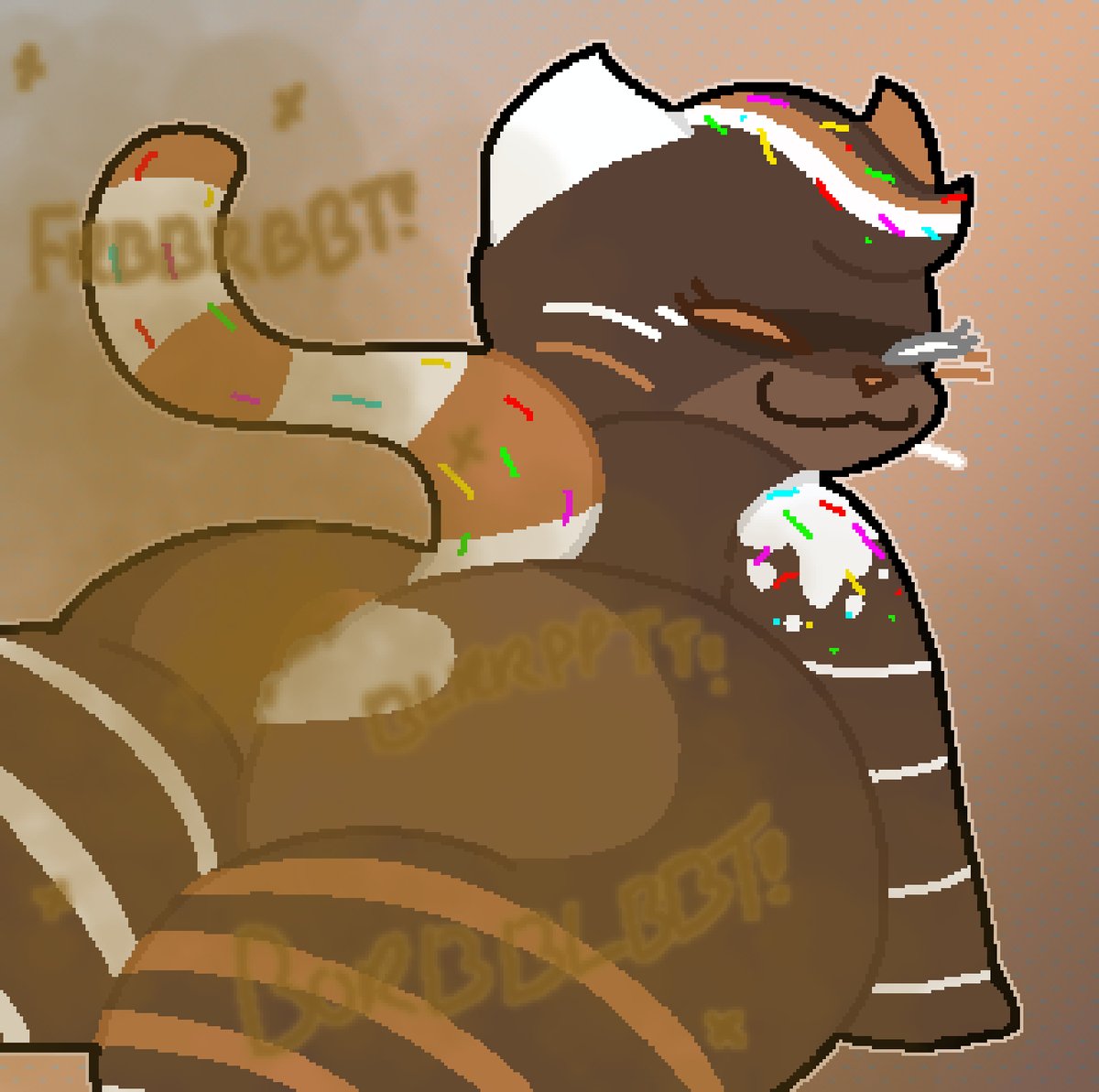 BassyBocco's tweet photo. Mewcoa would be the type to lure you in with her caramel poots and blast rotten gas right into your nose...

(AWESOME TRADE WITH @StinkySalandit of their new OC Mewcoa! Very cute and very fun to draw!) https://t.co/Pez7eH6VMr