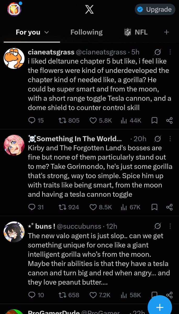 yahiamicealt's tweet photo. Dude i liked one tweet and now my timeline is all Gorilla With a Tesla Cannon and a Dome Shield https://t.co/oifeotCsmZ