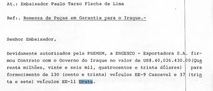 PengosBR's tweet photo. A importância do mercado iraquiano pro mercado de armas brasileiro era gigantesca. https://t.co/J7F9ulHxZ6