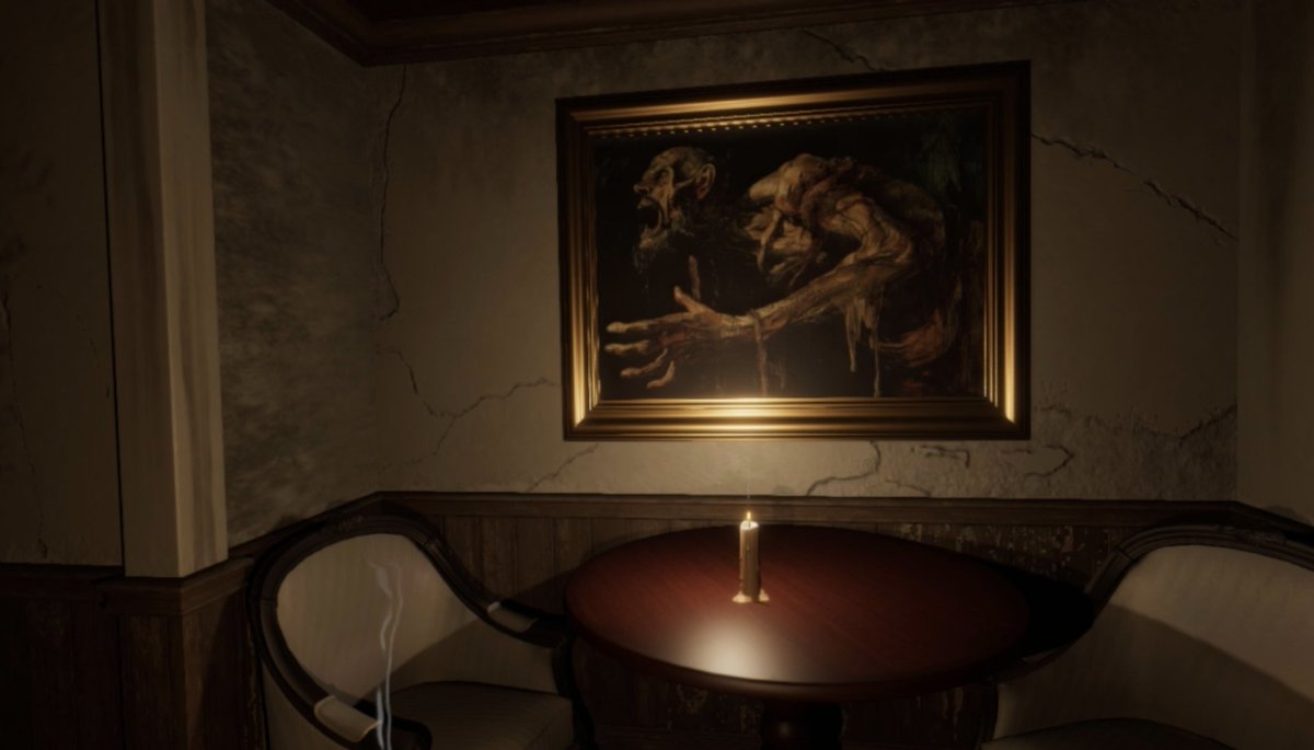 brandiesel_1's tweet photo. Started Unmourned VR on #PSVR2 and its pretty good with some nice jump scares. The artwork in this house is awesome though. https://t.co/npYzxLZ8Fd