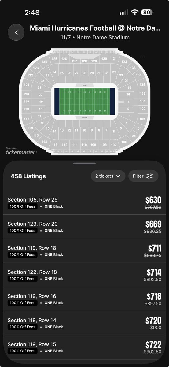 Mhettiger's tweet photo. @FanaticsSports Take my wife and daughter to Notre Dame vs Miami. https://t.co/L4mgpLTH3H