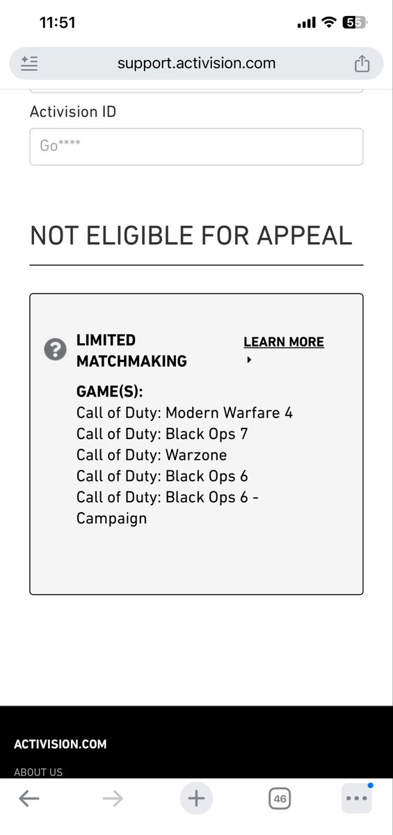 GordonRamsay404's tweet photo. @Activision @RicochetSupp @ATVIAssist 
Why I’m I getting shadow banned for camo grinding and there’s genuine people hacking and boosting Tf kinda game I buy and spend $100 bucks to get shadowed after playing for two days https://t.co/L5UTb9vN24